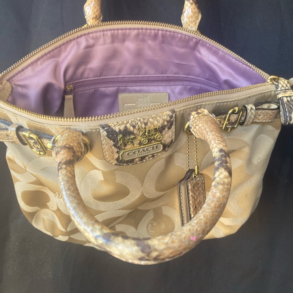 Coach Madison Exotic Python Embossed Satchel - image 2